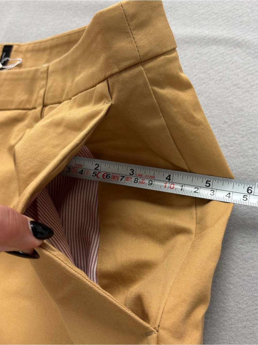 Wildfang The Essential Trouser Camel Sz 16 New Cuffed 2 Side & Back Pockets NWT - Picture 7 of 10